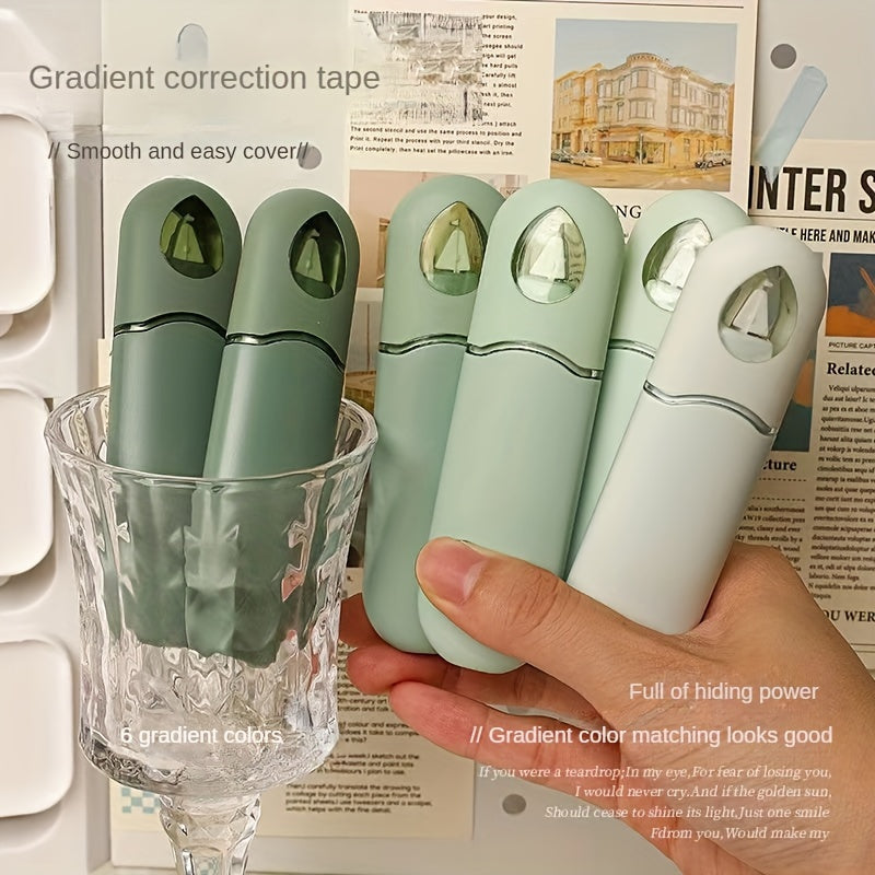 6PCS Large Capacity Correction Tape Set with Durable ABS Material