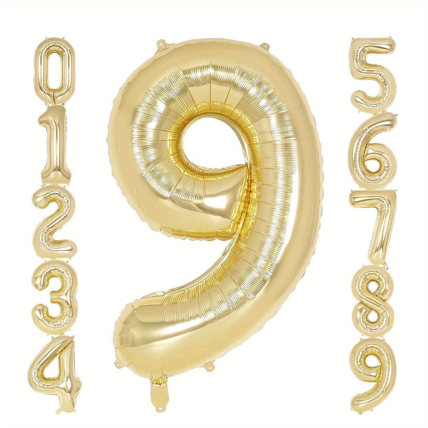 Large 40 Inch Golden Metallic Aluminum Film Balloons - No Electricity Needed Party Decoration for Birthdays, Anniversaries, New Year Celebrations - Suitable for Ages 14+, Set of 1