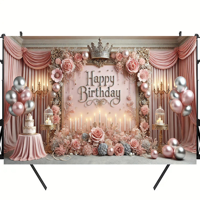 1 Pack 7x5 Feet Polyester Birthday Photography Backdrop - Multipurpose, Non-Electric, Easy-to-Use Party Banner for Cake Table, Studio Decoration, Event Celebration