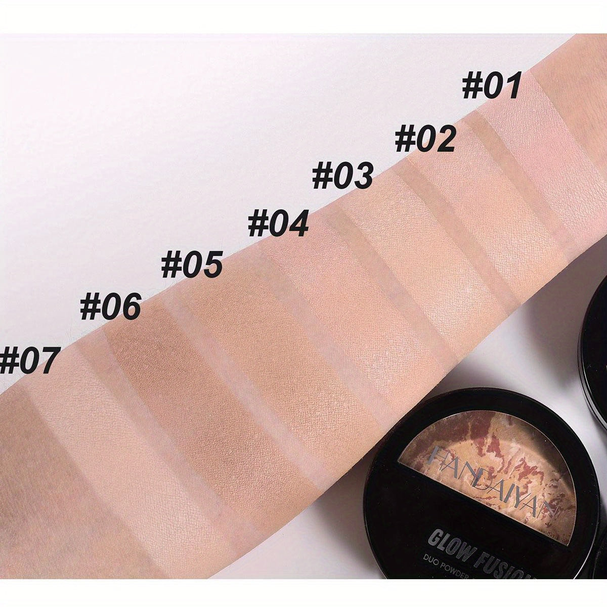 Marble Baked Powder Contour Palette - Nose Shadow, Blush, Highlighter, Long-Lasting Lightweight Foundation, Perfect for All Skin Types, Natural Finish, All-in-One Makeup Kit,