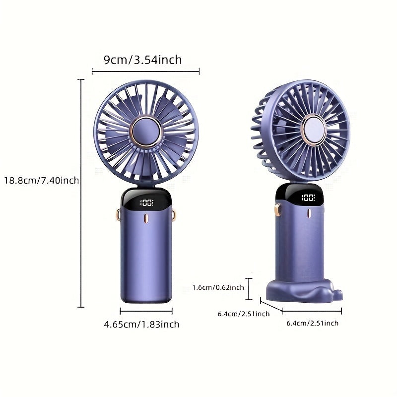 1pc Large Wind Quiet Electric Carry-on Portable Handheld Fan with Aromatherapy for Outdoor Use