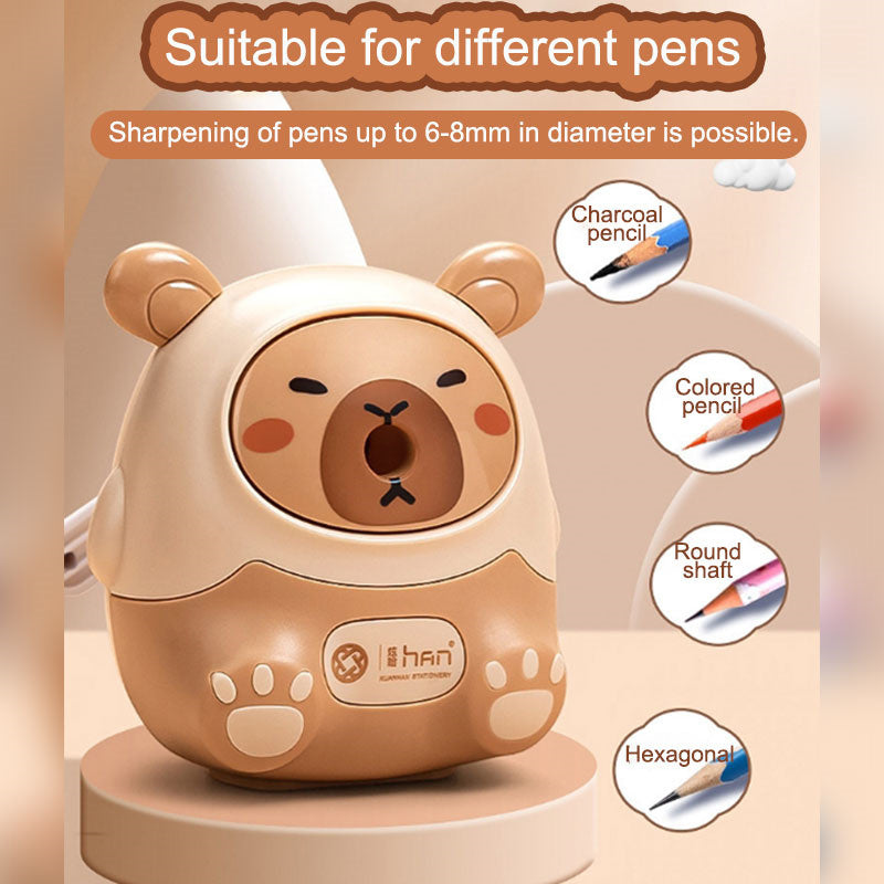 Creative Kawaii Capybara Pencil Sharpener | Stationery Item for School And Office | Measuring 80*80*100Mm, from Korea