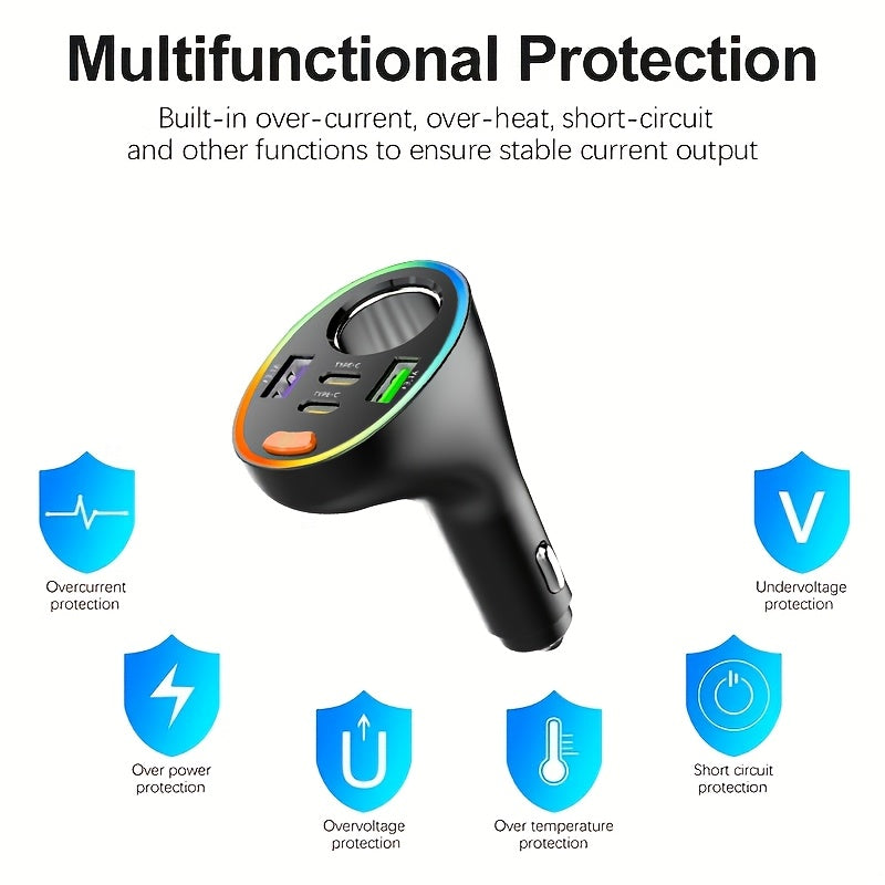 Fast Charging 2USB+2Type-C Car Charger Plug Lighter - Car Charging