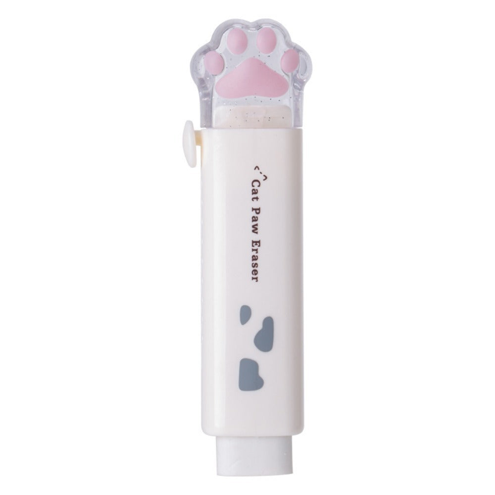 4pcs Cute Erasers, Retractable Eraser Kawaii Cat Paw Erasers for people,Rubber Push-Pull Eraser for Writing,Drawing Aesthetic Erasers for Office Supplies