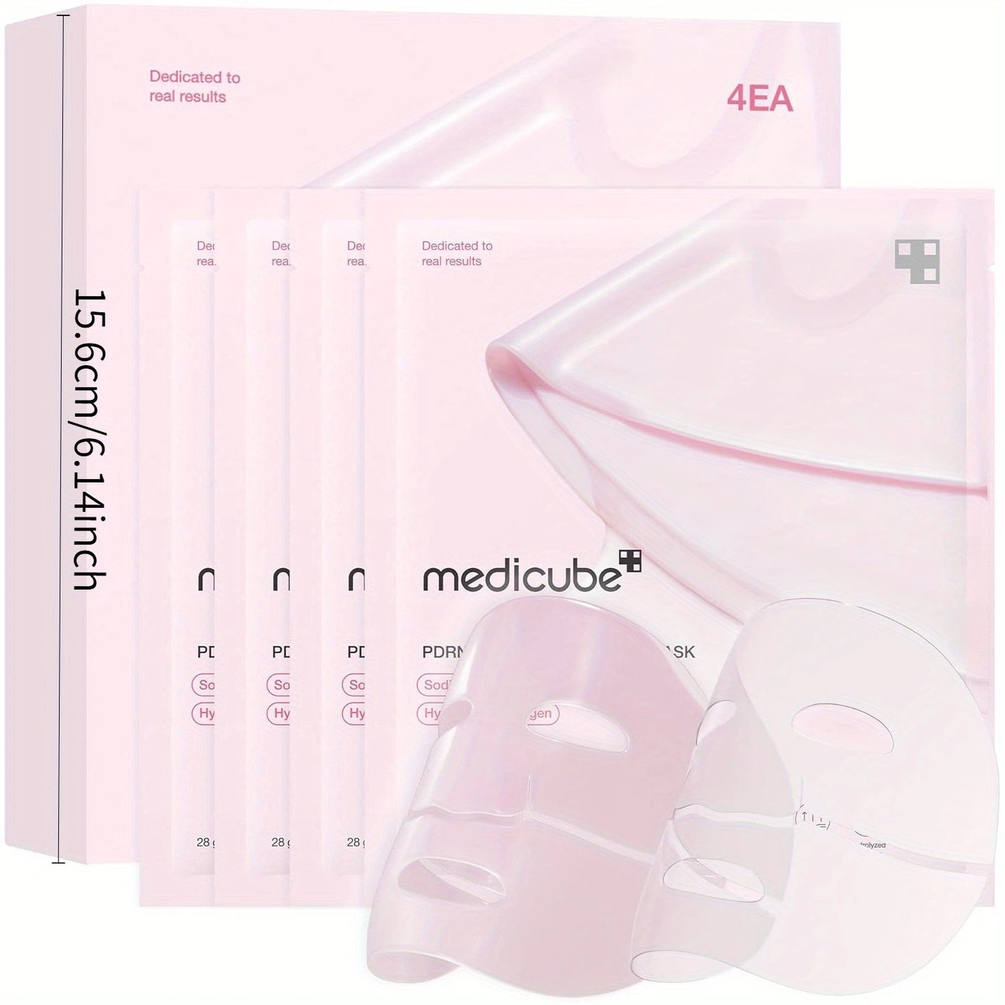 Medicube Salmon DNA PDRN Pink Collagen Jelly Mask| Hydrating Night Mask for Glass Glow Light Beige- Moisturizing& Firming, Fragrance-Free, Suitable for All Light Beige Types, 4EA Mask Series, Skincare | Translucent Design| Pr
