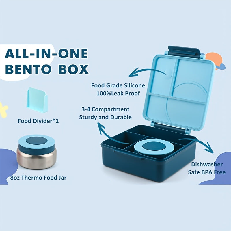 8Oz Insulated Leak-Proof Lunch Box with 4 Compartments