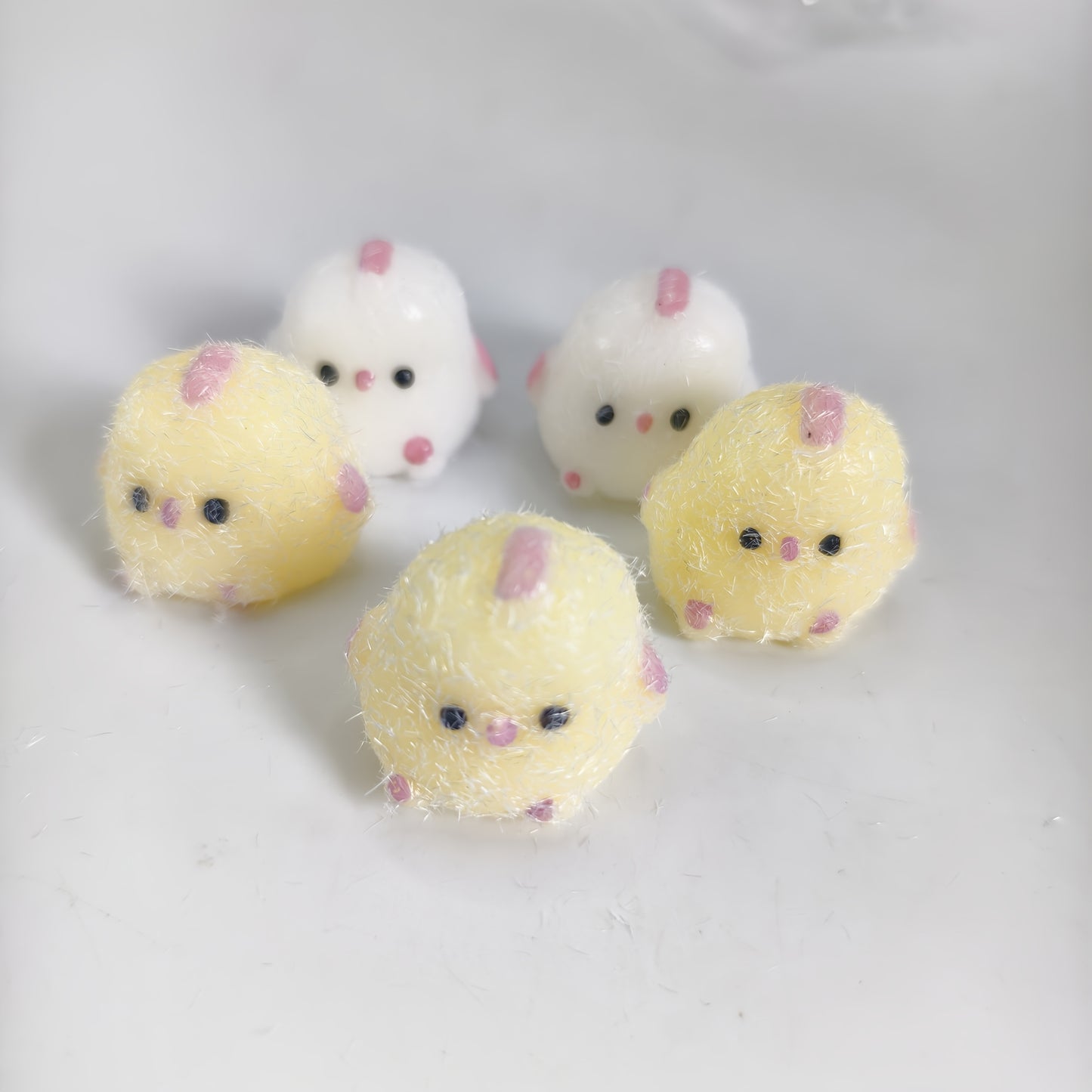 3/6pcs Mini Chick Squeeze Toys, Slow Rebound, Polyethylene Material, Random Colors - Ideal for Halloween and Christmas Party Favors