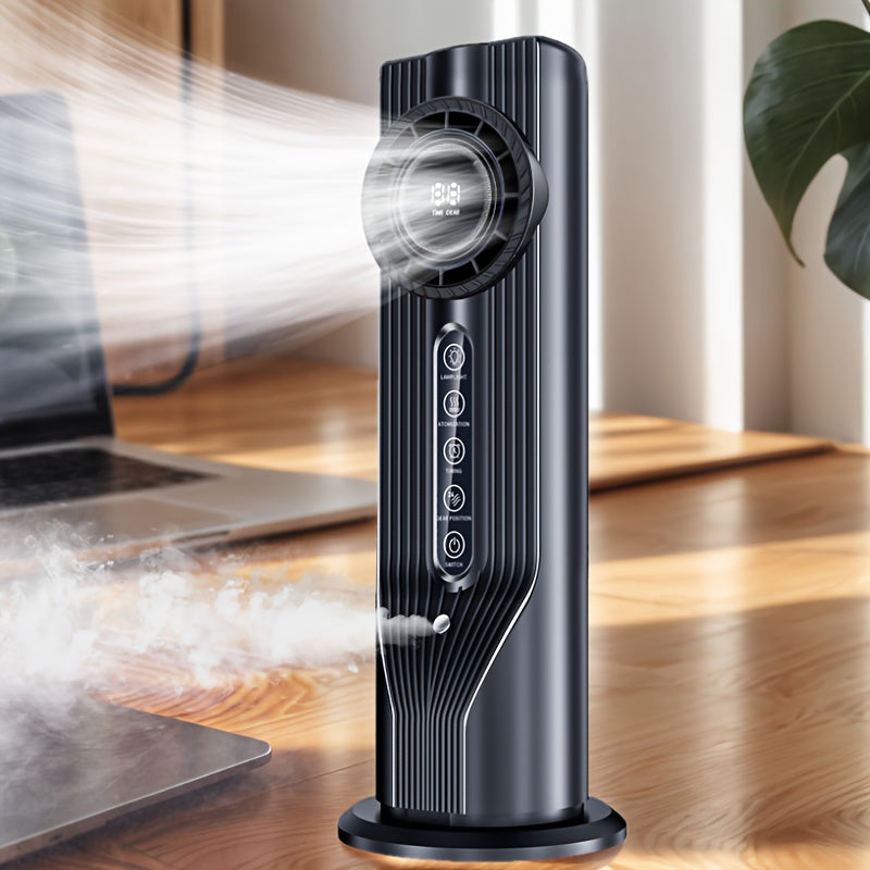 Portable USB Air Conditioner Fan Cooler | 6 Adjustable Speed Settings, LED Display Screen, Powerful Wind, Timer Function, Quiet Operation, Perfect Holiday Gift