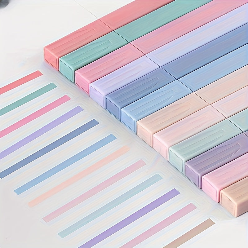 12pcs Pastel Highlighter Set - Non-bleeding, Fringe-Free, Perfect for Journals, School & Office Supplies - Ideal Easter Gift, School Supplies|Pastel Colors|Smudgeproof Ink