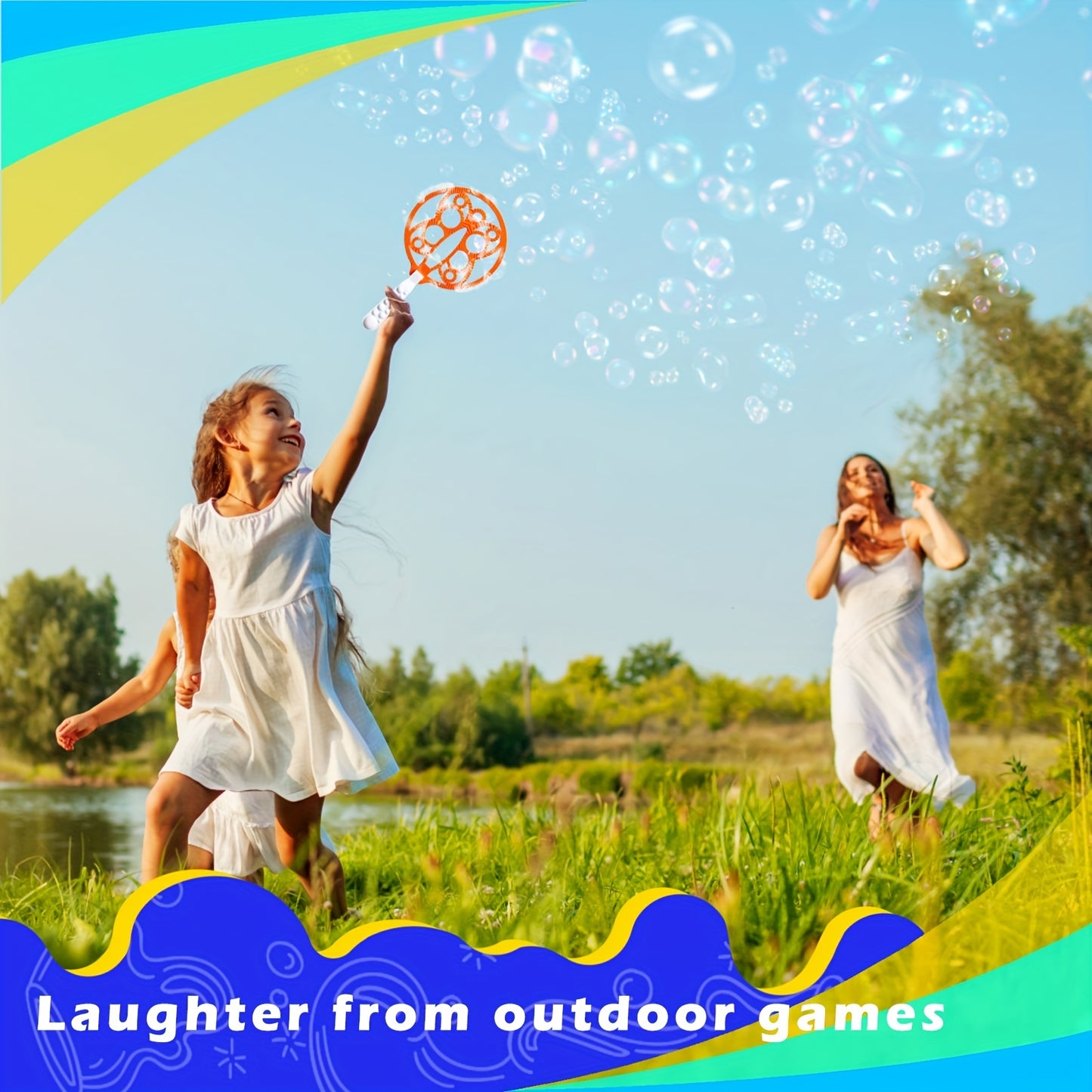3/7/14pcs Bubble Wands Set, DIY Giant Creative Bubble Sticks Set, Random Colors, For Birthday Party Outdoor Activity Multiplayer Garden Game