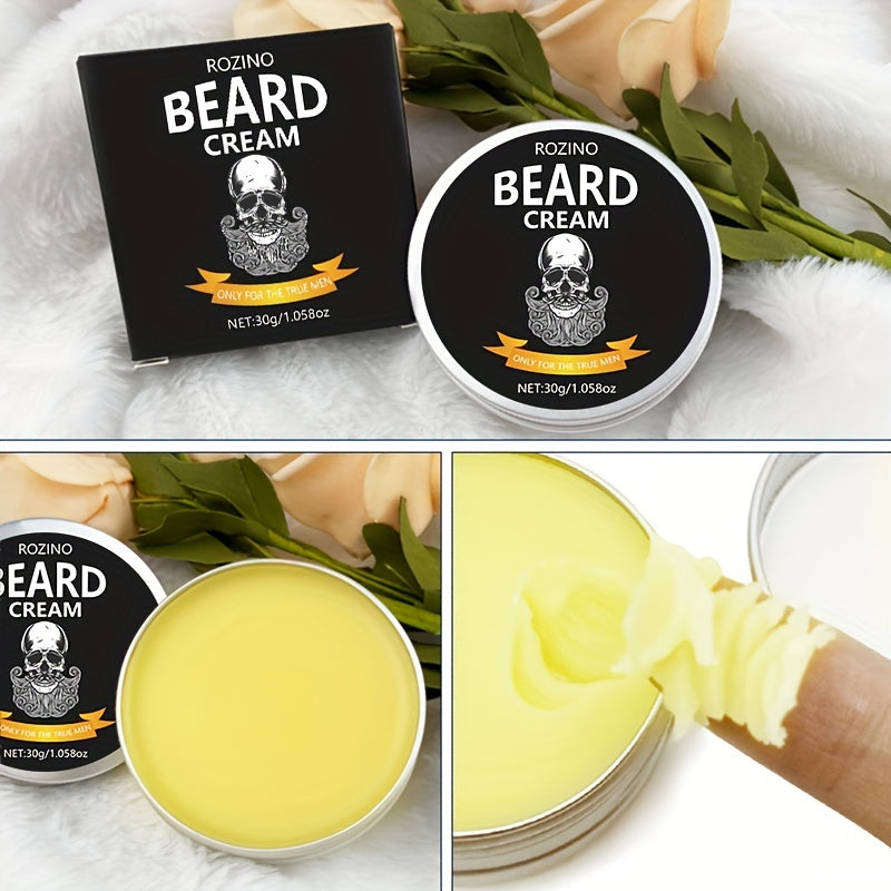 4pcs ROZINO Men'S Beard Care Set - Hypoallergenic, Non-Greasy Moisturizer with Co4pcs ROZINO Men Beard Care Set.