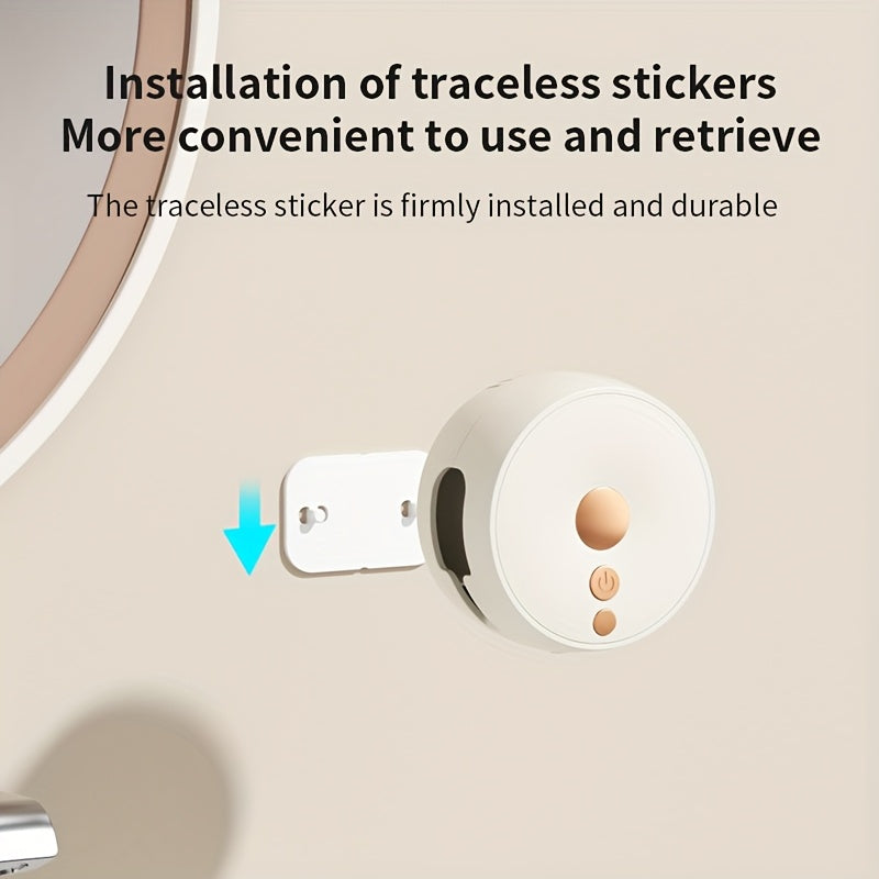 UV Sanitizing Toothbrush Holder, Wall-Mounted, 400mAh Battery, Dual-Slot, USB Charging, Compact & Portable for Travel and Home Use, ABS Material, USB Connectivity