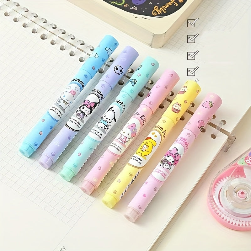 6pcs High-Quality Fluorescent Highlighters
