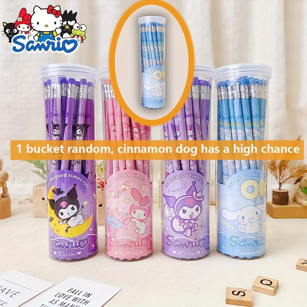 30pcs a box of Sanrio Melody, Kulomi, Yuguigou, barrel pencils for writing, writing pens, calligraphy pens