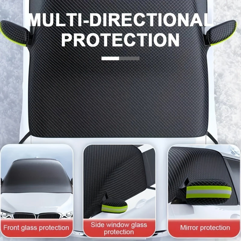 Fit for All Vehicles - Durable Oxford Fabric Windshield Cover with UV Protection