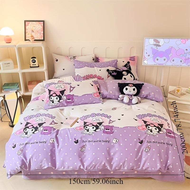 Sanrio 4pcs Bedding Set – Cute, Soft, Comfortable, Durable