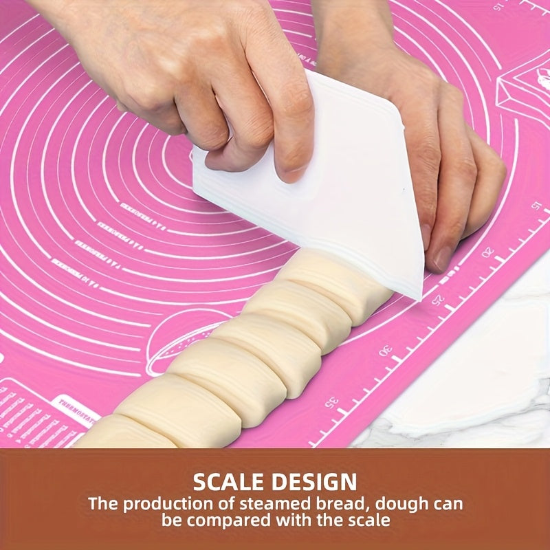 1pc EVA Non-Stick Reusable Baking Mat with Measurements, Food-Grade Dough Rolling & Kneading Pad for Bread, Candy, Cookies, Pastry - Kitchen Cooking Tool for Christmas, Halloween, Easter, Thanksgiving, Valentine'S Day