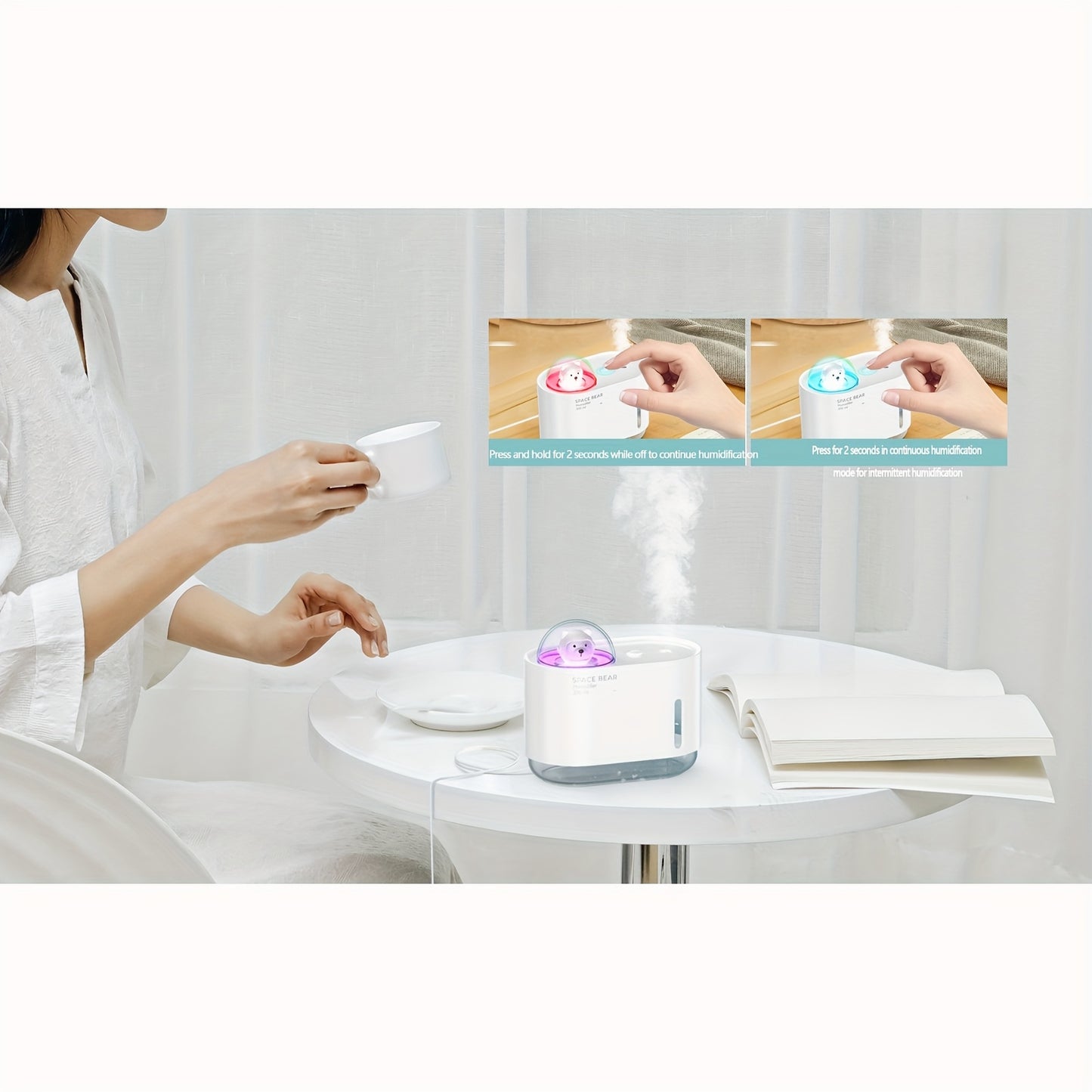 Ultrasonic Cool Mist Humidifier with Night Light