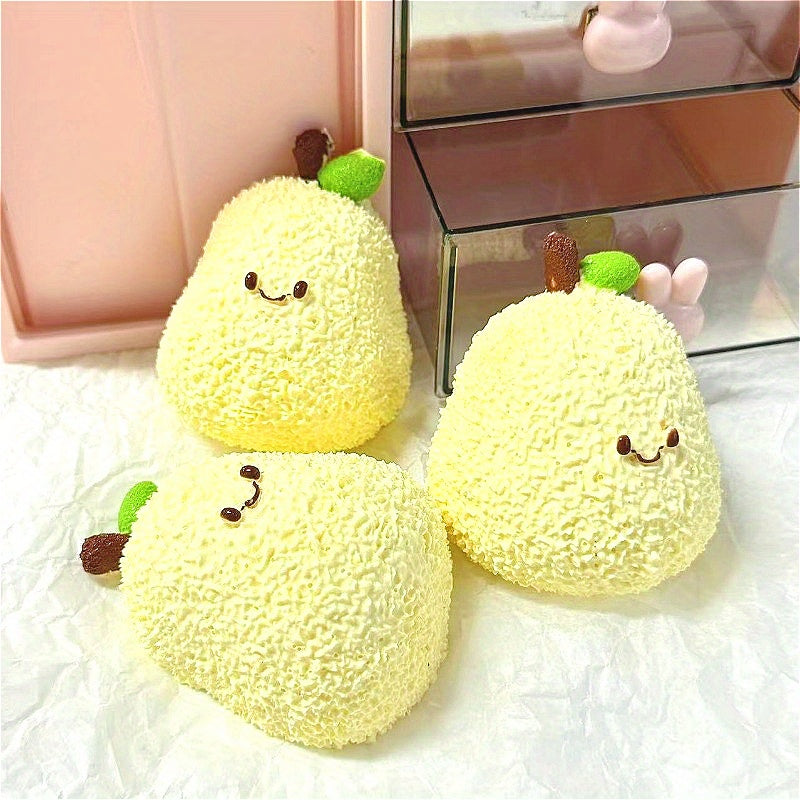 Cute Pear-Shaped Toy - Soft, Slow Rebound Squeeze Toy with Textured Surface & Adorable Smiling Pear Design, Perfect for Party Favors, Birthday Gifts, and Holiday Surprises, Anxiety Toys