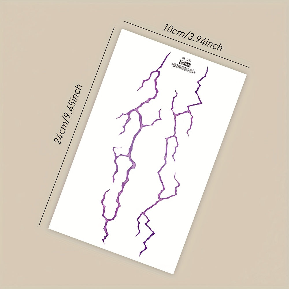 Purple Fake Vein Bloodline Pattern Tattoo Sticker for Daily Party and Festival Decoration.