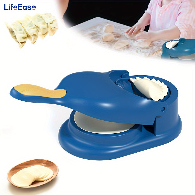 2-in-1 Easy Dumpling Maker - Manual DIY Press for Perfect Dumplings & Tortillas, Ideal for Holidays & Family Gatherings, Durable Polypropylene, Food-Safe Kitchen Essential