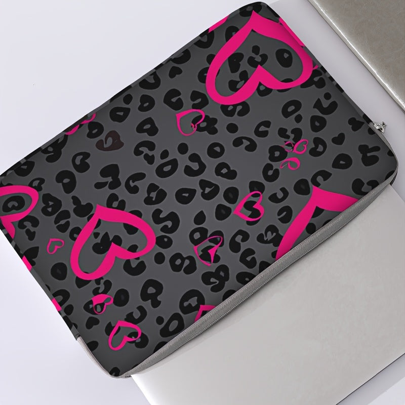 1pc Love Print Laptop Bag Soft Notebook Fabric Cover Suitable for 14-inch Laptop Computer Soft Cover Notebook Computer Cover Tablet Computer Cover Laptop Zipper Cover Fixed Handheld Computer Bag