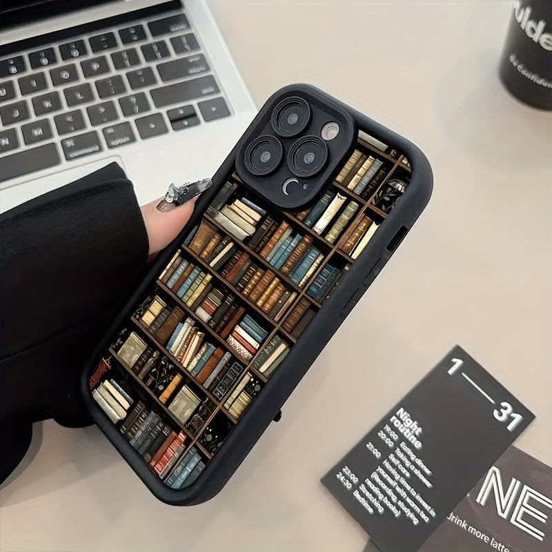 Popular Bookshelf with Cartoon Creative Designs, New Tianyan Ladder Phone Case | Fun And Stylish | Minimalist Trendy | Suitable for Both Men And Women | Compatible with Iphone