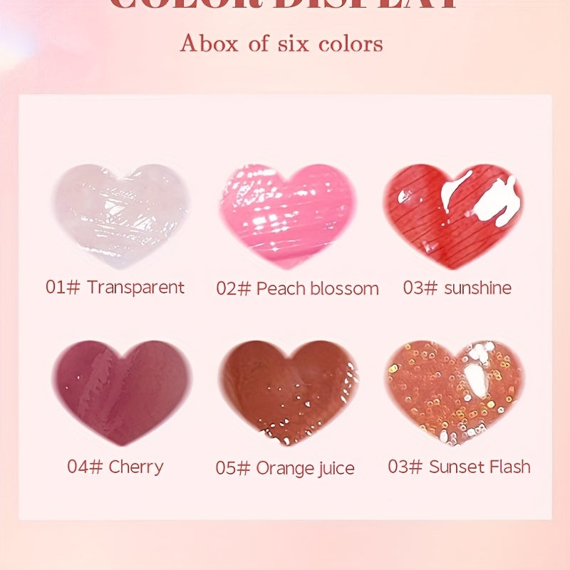 6pcs Lip Gloss Oil for Plump Lips, Moisturizing Lip Gloss,