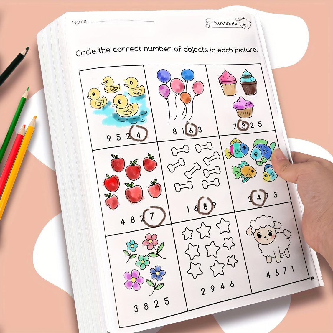 28-page childrens math workbooks for preschoolers