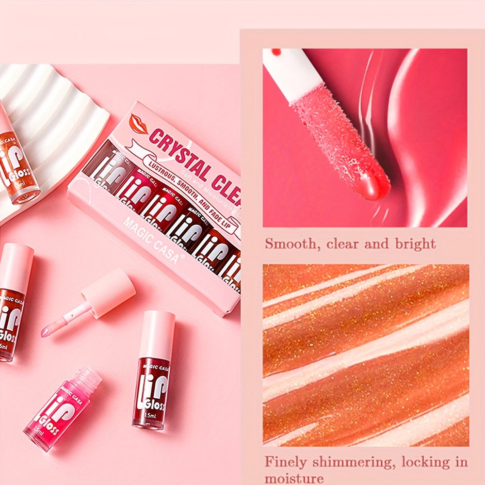 6pcs Lip Gloss Oil for Plump Lips, Moisturizing Lip Gloss,