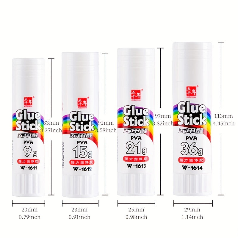 36g Strong Adhesive Glue Stick for Students - Quick-Dry, Non-Toxic, Durable Rubber Glue Stick for Crafts, Office & School Projects - Ideal for Back to School, Office Supplies, Craft Projects, Glue Stick for Crafts, School Pro