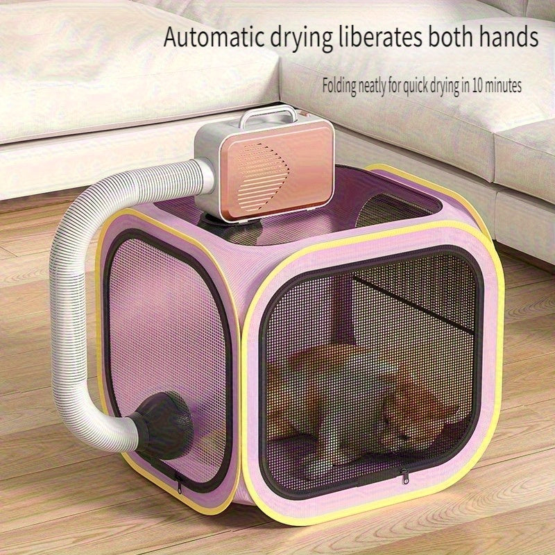 1pc Pet Drying Box Cat Bathing Blow Dry Artifact Small Dog Special Hair Drying Bag Home Water Blow Dryer Pet Bag Drying Bathing Hair Drying Tent Cat Box Blowable Foldabl