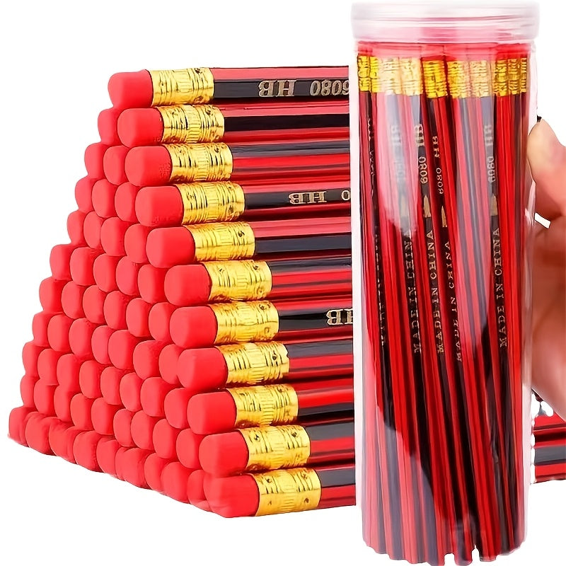 50pcs HB Pencils with Erasers Suitable for Writing, Student Drawing, Sketching and Painting, School Office and Art Supplies