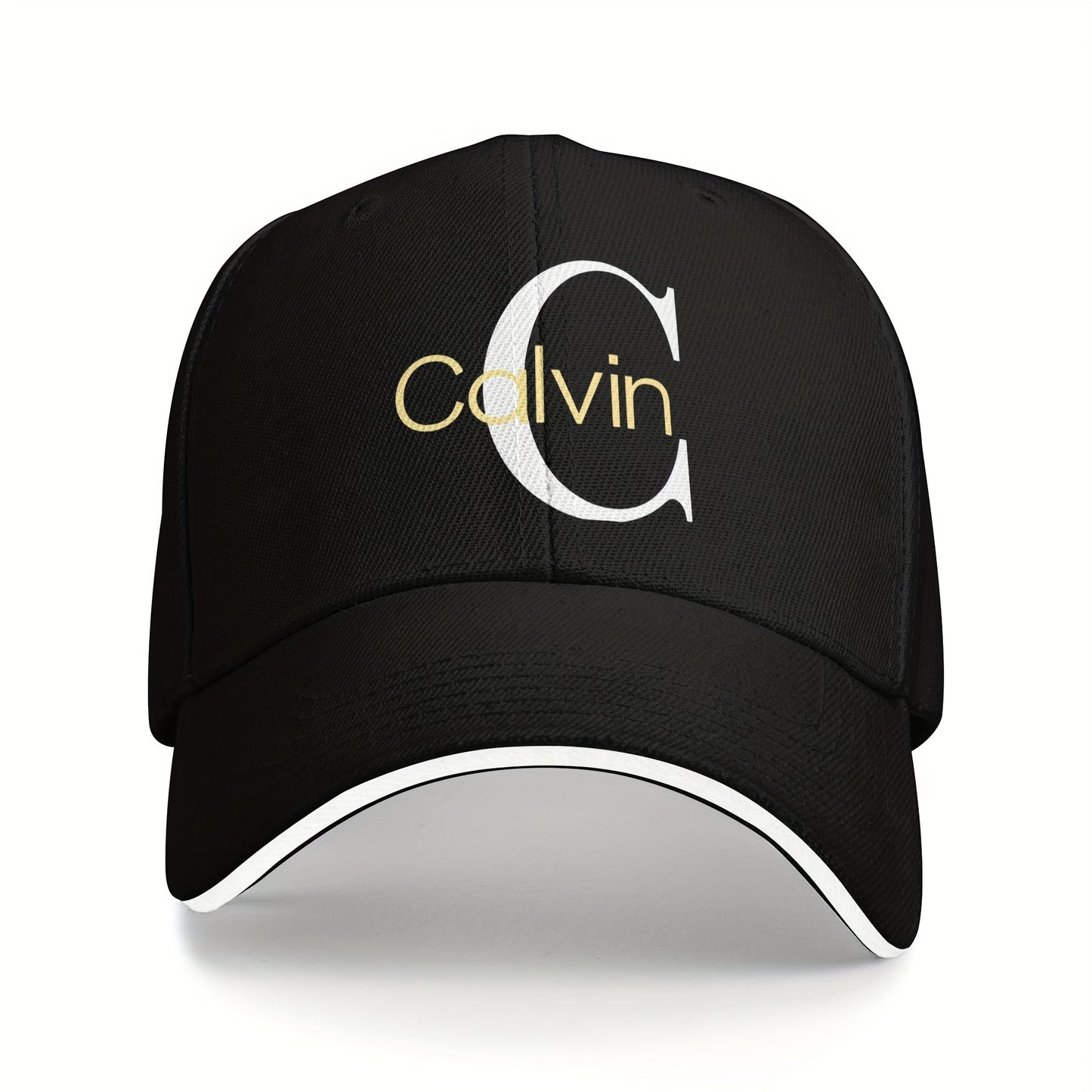 1pc Calvin Letter Print Baseball Cap - Adjustable, Breathable Dad Hat for Men & Women, Perfect for Outdoor Activities & Gatherings, Ideal Gift Choice, Outdoor Headwear | Stylish Dad Hat | Mesh Back Hat