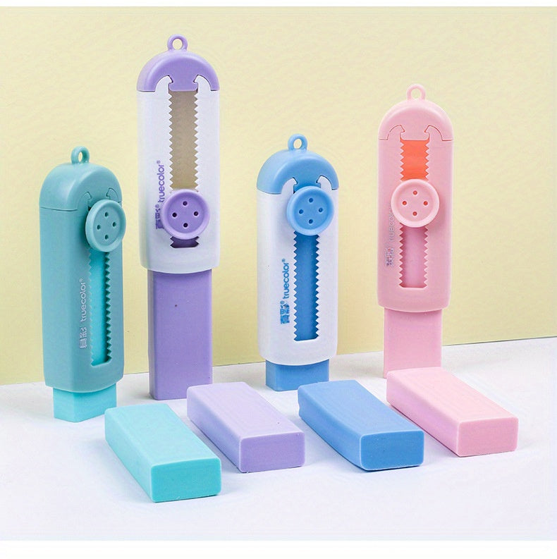 1 Set Replaceable Core Eraser, Pull-Back Rubber Eraser, Precise Erase Without Damaging Paper, for Exam Drawing