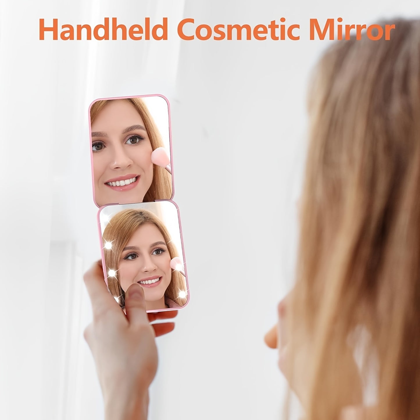 LED Pocket Makeup Mirror, 1X/3X Magnified LED Mini Compact Travel Makeup Mirror,