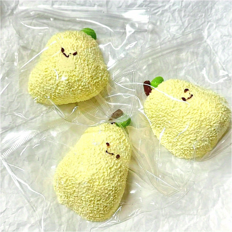 Cute Pear-Shaped Toy - Soft, Slow Rebound Squeeze Toy with Textured Surface & Adorable Smiling Pear Design, Perfect for Party Favors, Birthday Gifts, and Holiday Surprises, Anxiety Toys