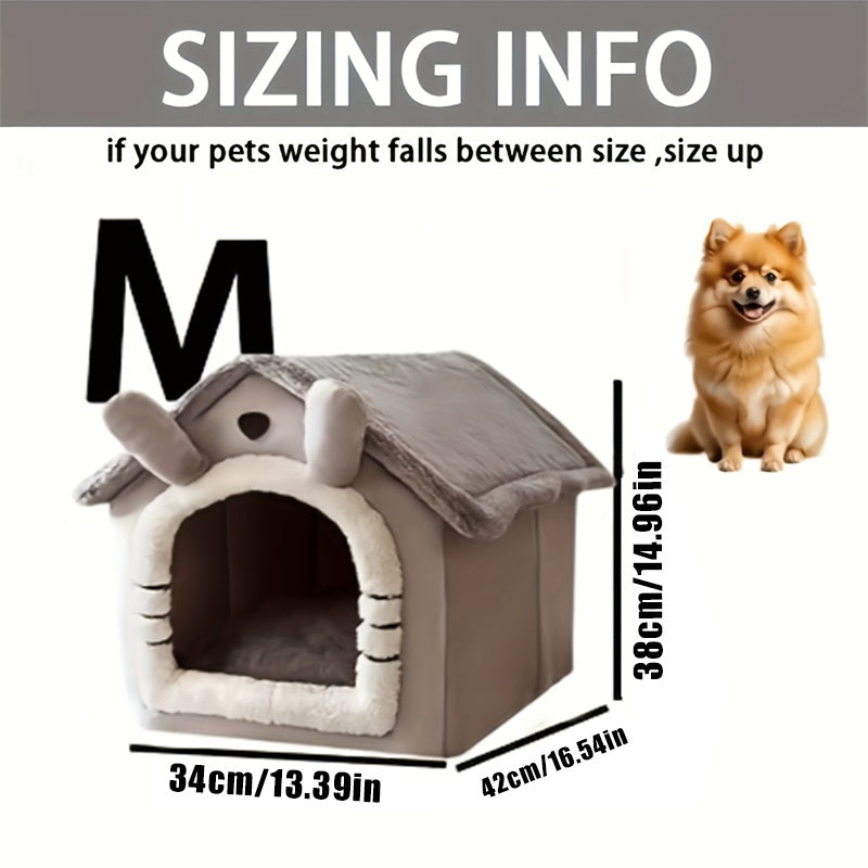 1pc Cozy Pet House - Indoor/Outdoor Dog Bed with Sponge Filling, All-Season Enclosed Dog Kennel for Extra Small to Medium Breeds, Pre-Assembled Warm Shelter for Teddy And Small Dogs! Cheap And Nice Pet House, Cat Houses for I