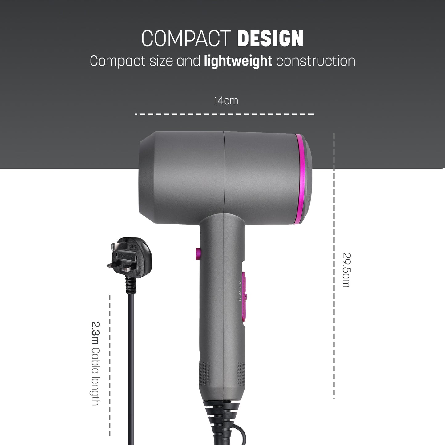 Keplin Ionic Hair Dryer – 1650W Powerful Blow Dryer with Precision Styling.