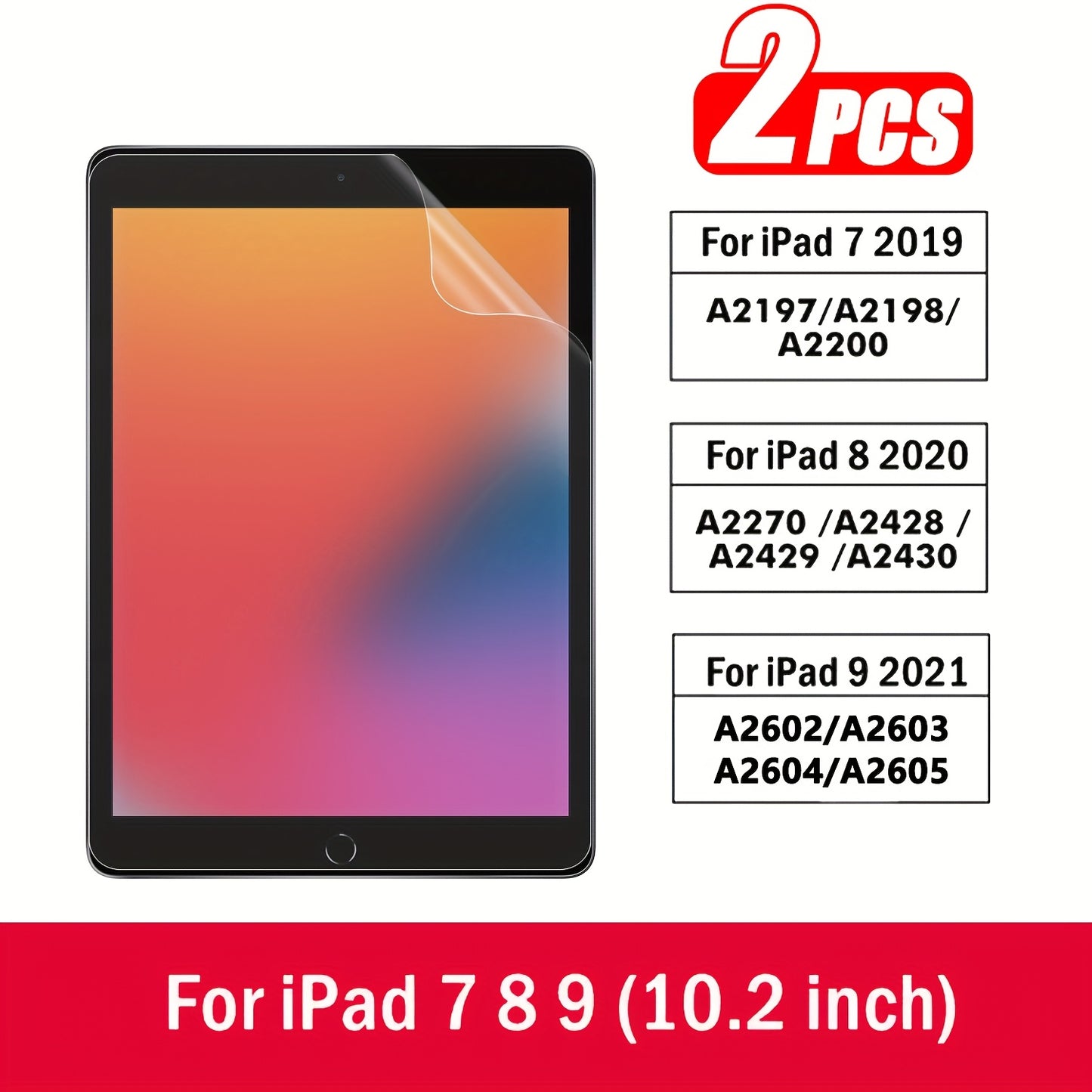 2pcs Frosted Paper Film Screen Protector for iPad Air 13/11 2025, for iPad Pro 13/11 2024, Compatible with 11th/10th/9th/8th/7th/6th/5th, 10.9"/10.2"/9.7 Inch, Air7/Air6/Air5/Air4/Air3/Air2/Air1/Pro 9.7/Pro 10.5 inch mini 7th