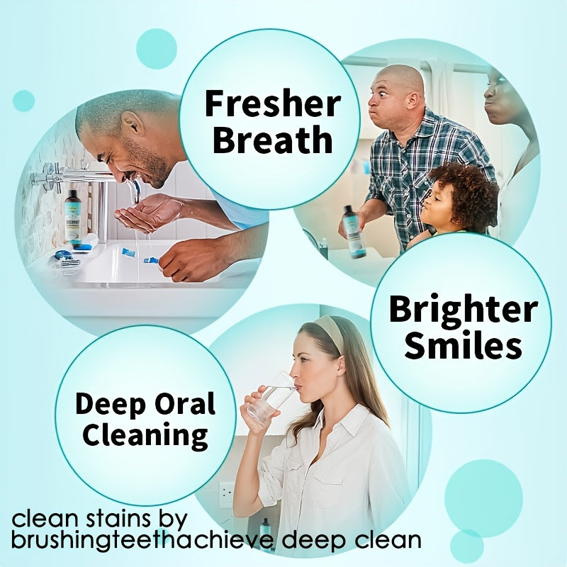 315Ml Concentrated Coconut Oil Mouthwash Set, Deep Cleaning Oral Care with Measuring Cup And Tongue Scraper, Fresh Breath, Daily Use for Oral Care.