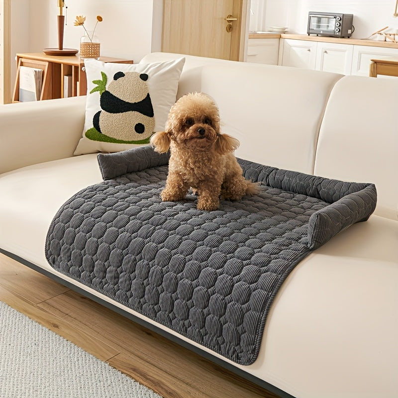 Luxurious Plush Pet Bed – Non-Slip, Scratch-Resistant Comfort
