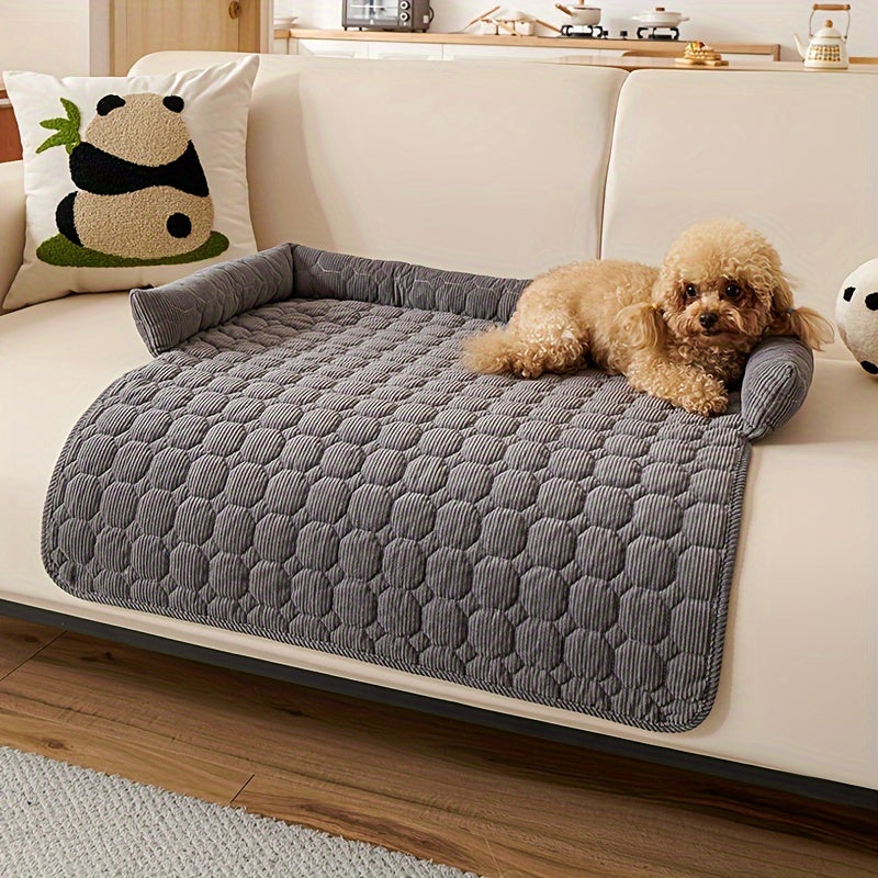 Luxurious Plush Pet Bed – Non-Slip, Scratch-Resistant Comfort