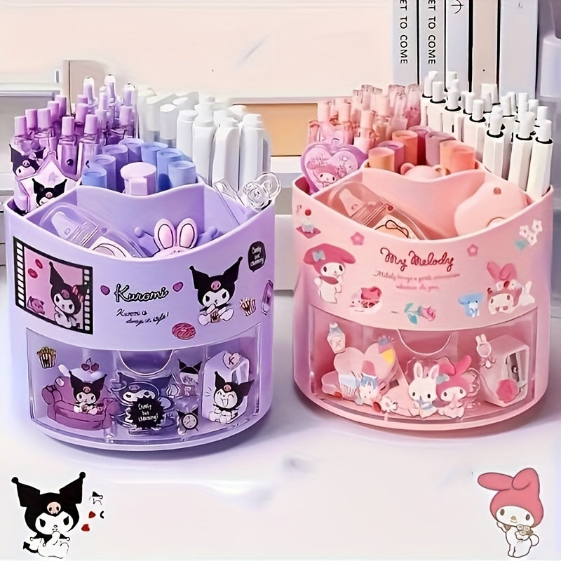 Cute Sanrio Kuromi & Melody Desk Organizer