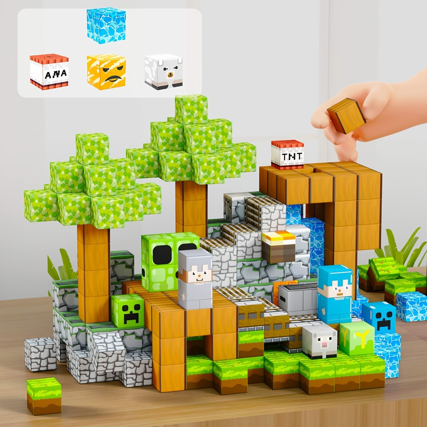 80pcs Magnetic Building Blocks Set for Youngsters 3+ | Vibrant Mixed Colors, Movie-Themed, Durable ABS Material | Ideal Birthday Gift for Boys & Girls