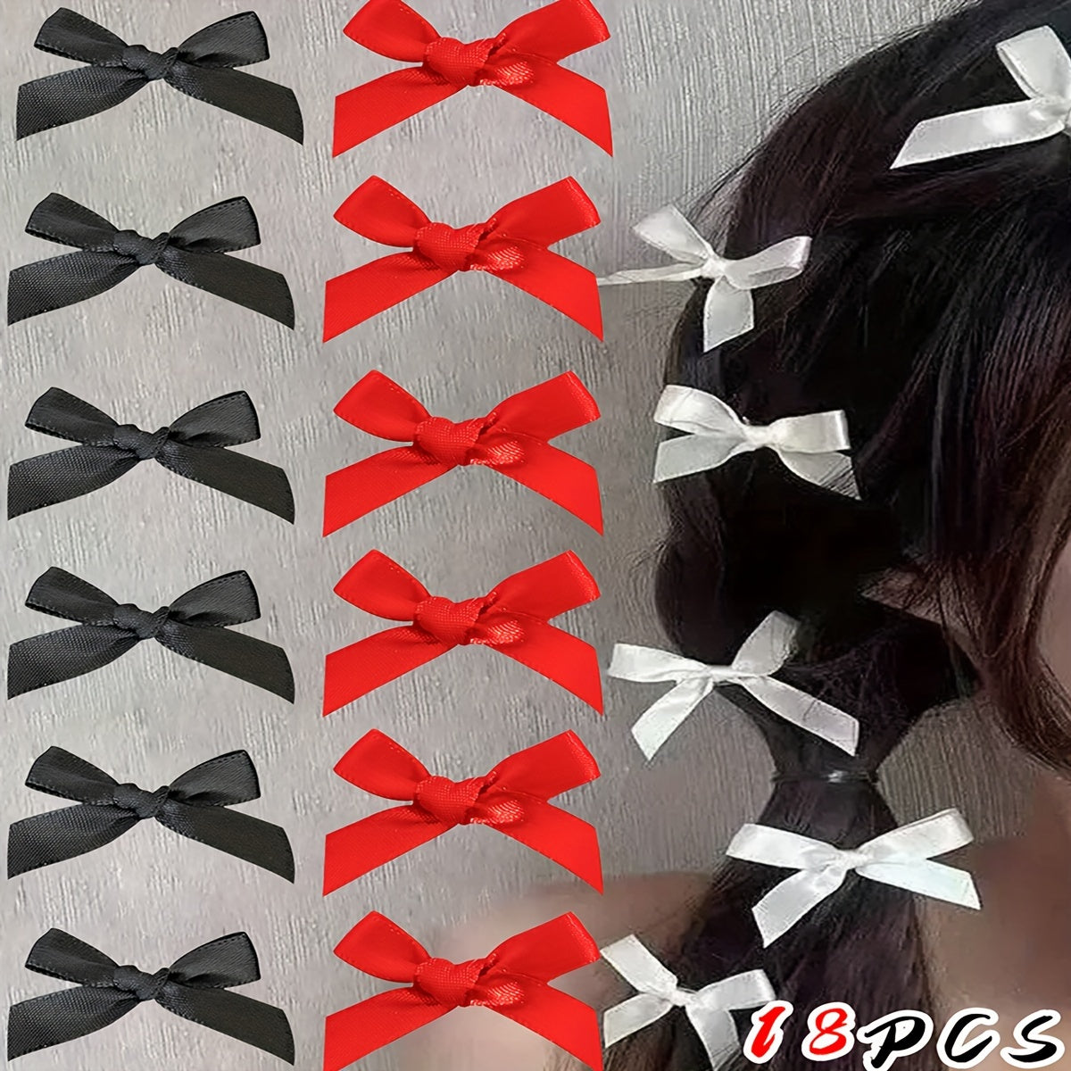 18PCS Mini Butterfly Bow Hair Clips - Non-Slip, Sweet Style, Cute Bowknot Hair Accessories for Women & Girls