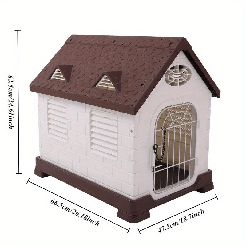 1pc Pet House Dog House Sun and Rainproof Indoor Outdoor Kennel Detachable Luxury Villa for Dogs Suitable for All Seasons