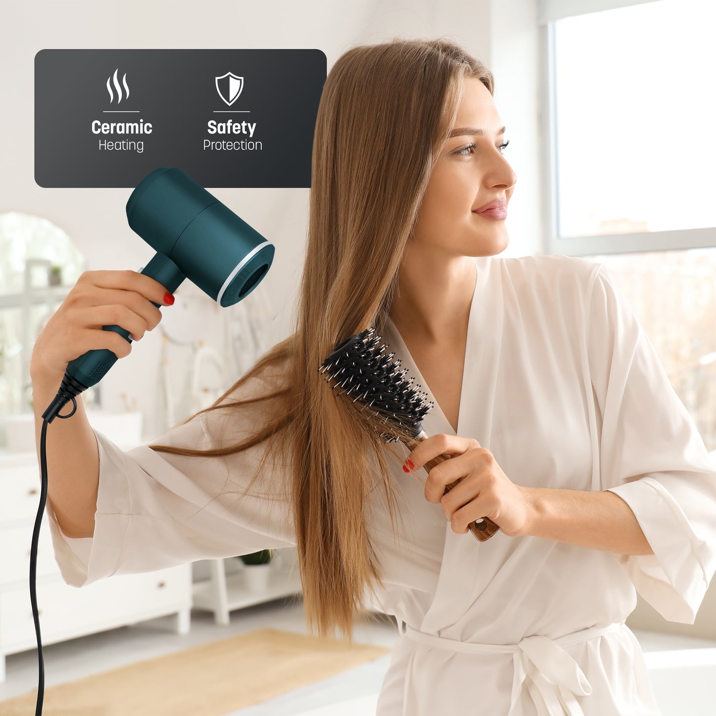 Keplin Ionic Hair Dryer – 1650W Powerful Blow Dryer with Precision Styling.