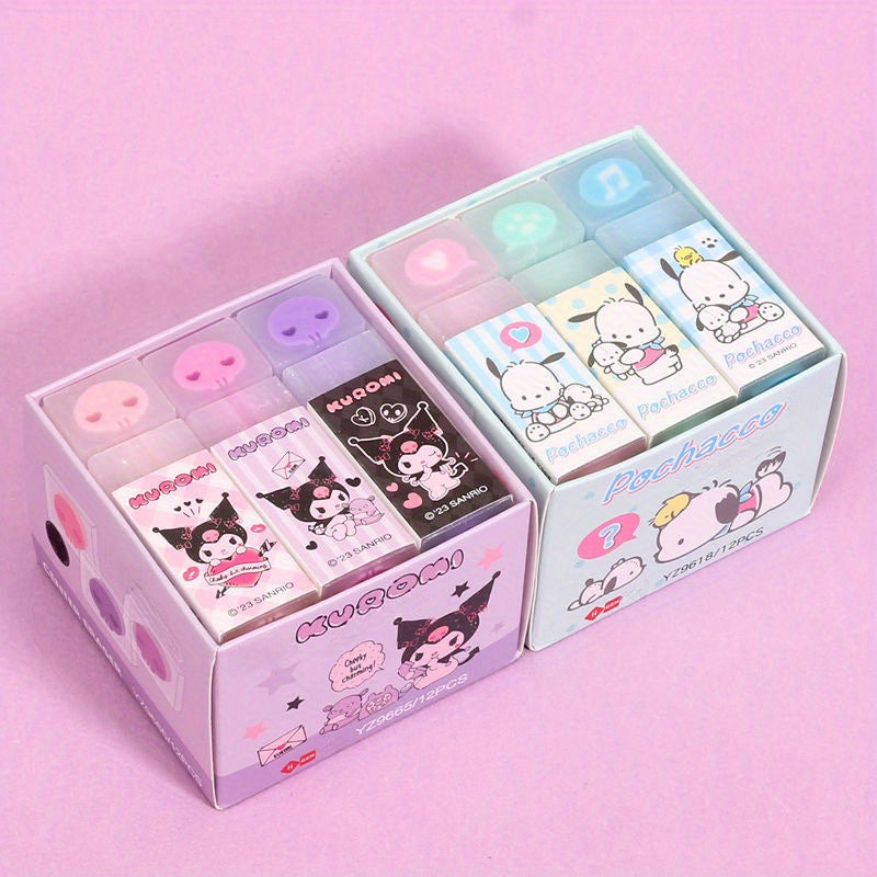 Authentic Sanrio, Kulomi cute cartoon limited edition creative eraser set