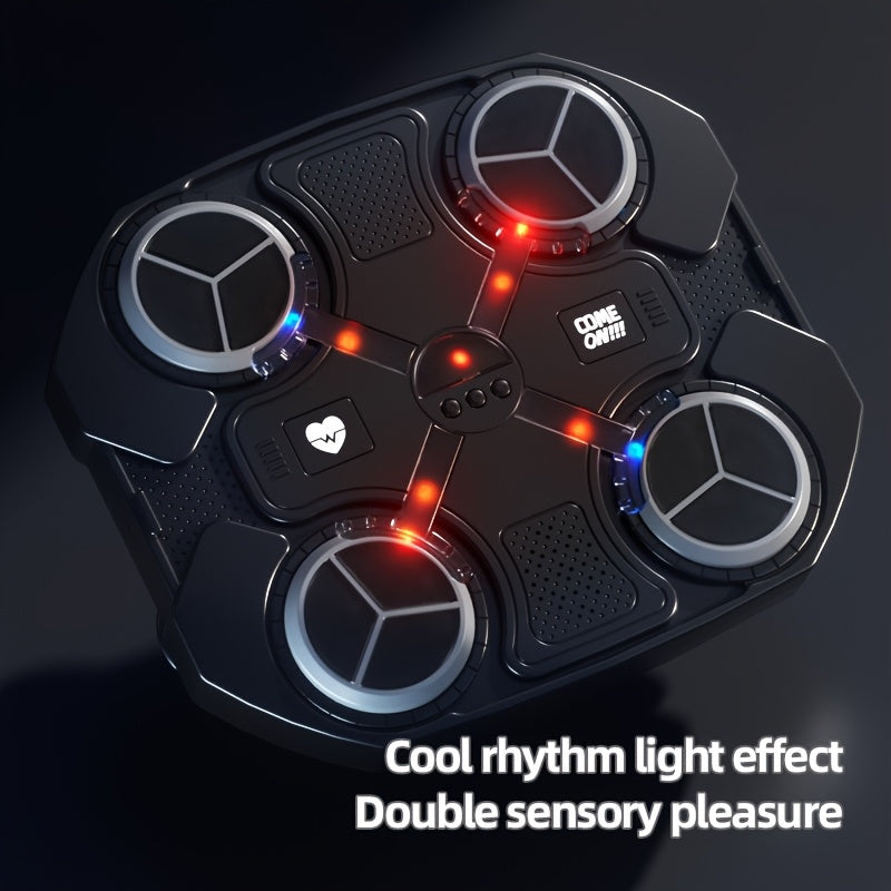 Interactive Boxing Training Mat with Lights & Sounds, Adjustable Speed, Includes Gloves, Wall Mount with Suction Cup, USB Powered, ABS Material, Relax Toy for Youngsters, Perfect Gift for Holidays